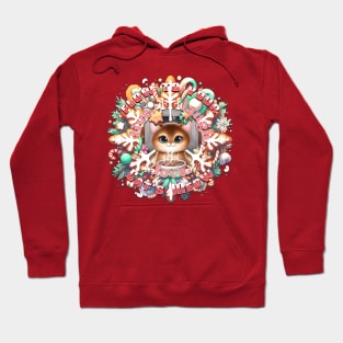 Christmas Cat Wreath Flow To Your Cats Meow 6A1 Hoodie